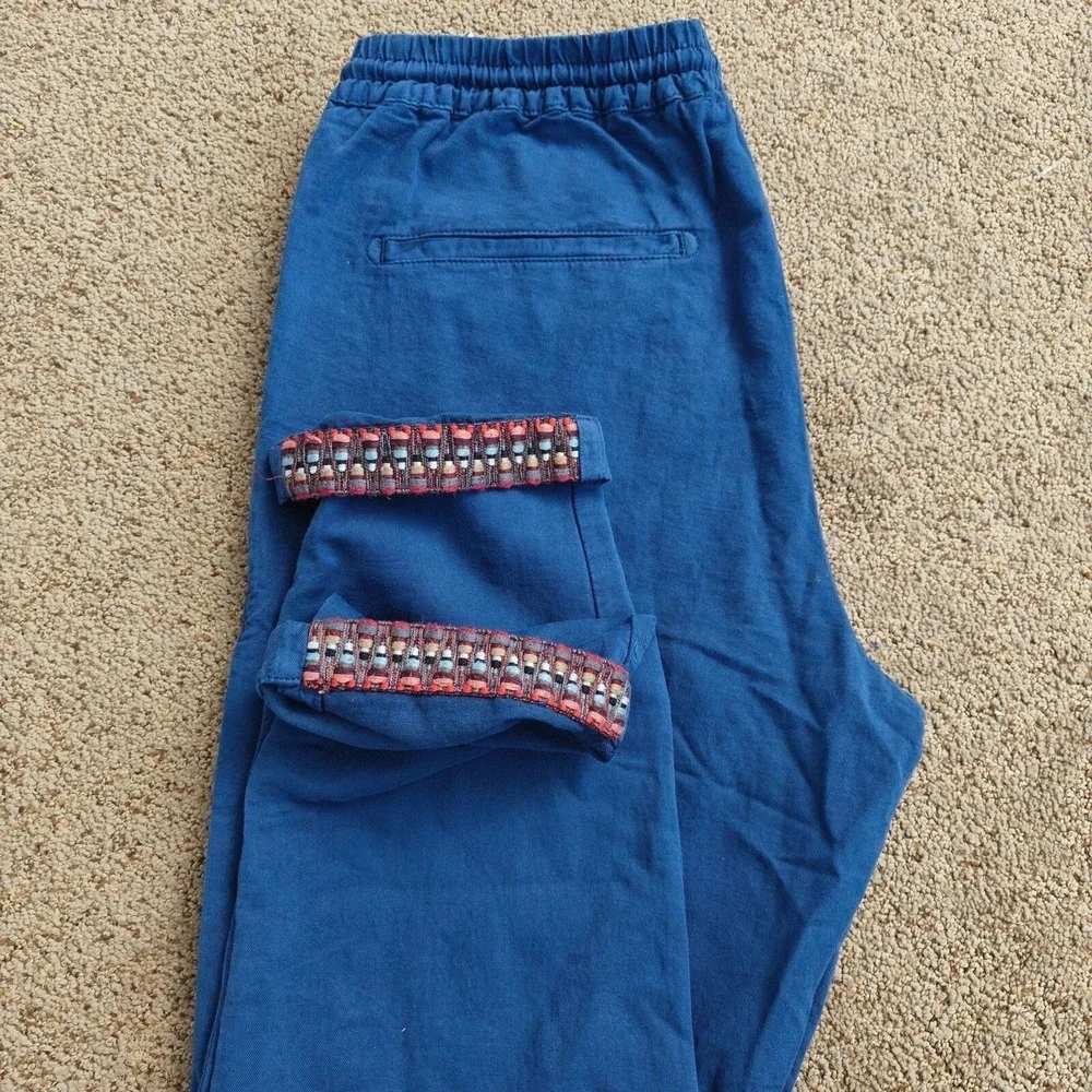 NWT Scotch & Soda Fave Men Blue Linen Cotton Garment Dye Chino Pants